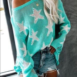 VICI Star Power Distressed Sweater - Small
